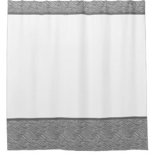Shower Curtain Grey and White