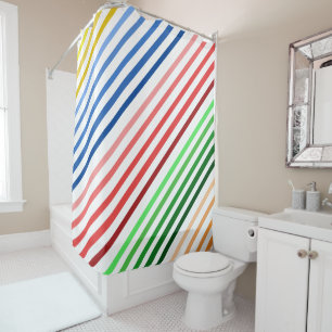 Shower Curtain - Groups of Colored Lines