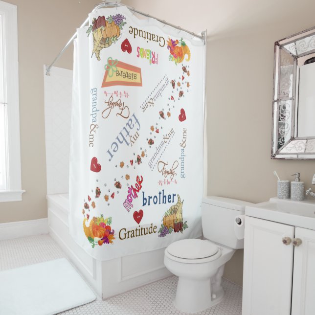 Shower Curtain Happy Thanksgiving Day (In Situ)