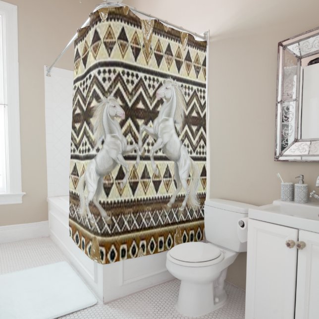 Shower Curtain Horse (In Situ)