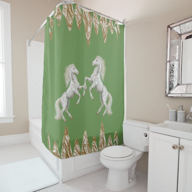 Shower Curtain Horse (In Situ)