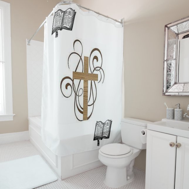 Shower Curtain Jesus (In Situ)