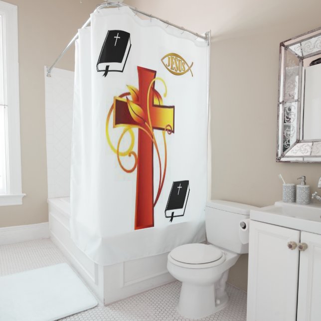 Shower Curtain Jesus (In Situ)