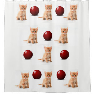 Shower curtain kittens