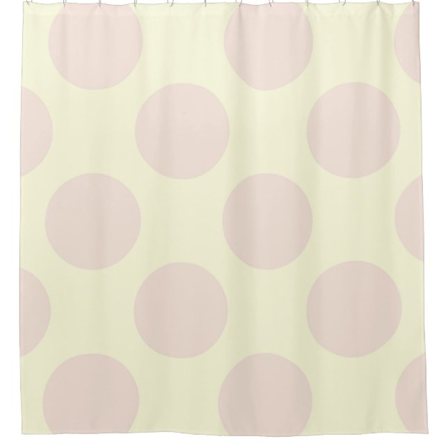 Shower Curtain large Circles Dots pink cream (Front)