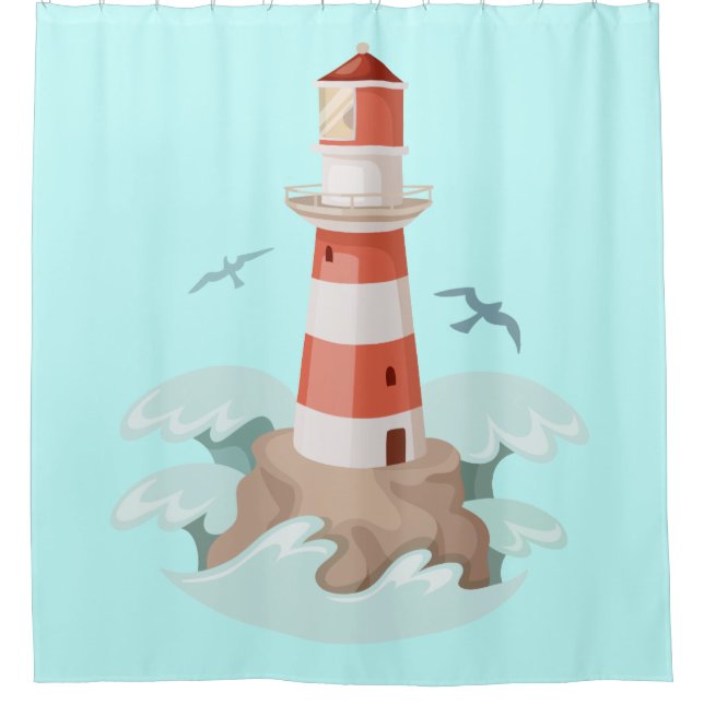 Shower Curtain/Lighthouse (Front)