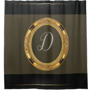 Shower Curtain Mirror  Letter D