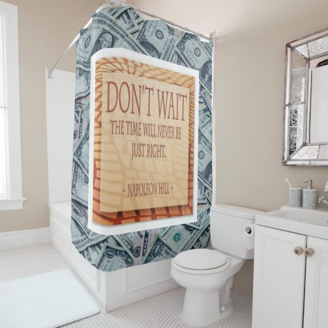 Shower Curtain Money Napoleon Hill (In Situ)