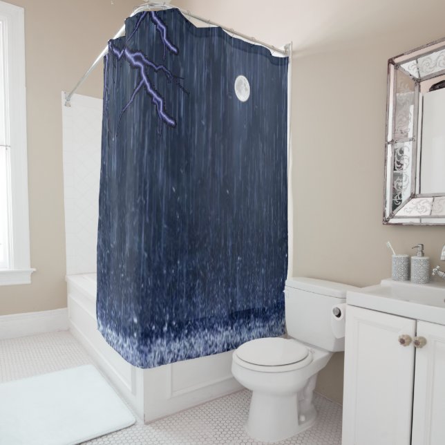 Shower Curtain Moon (In Situ)