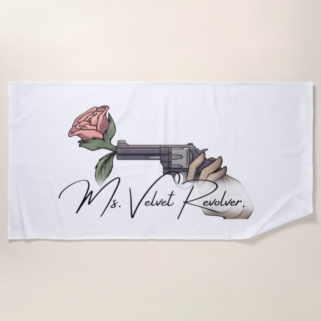 Shower Curtain- Ms. Velvet Revolver Beach Towel (Front)