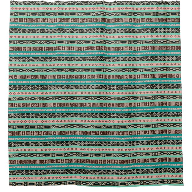 Shower Curtain/Native American Print (Front)
