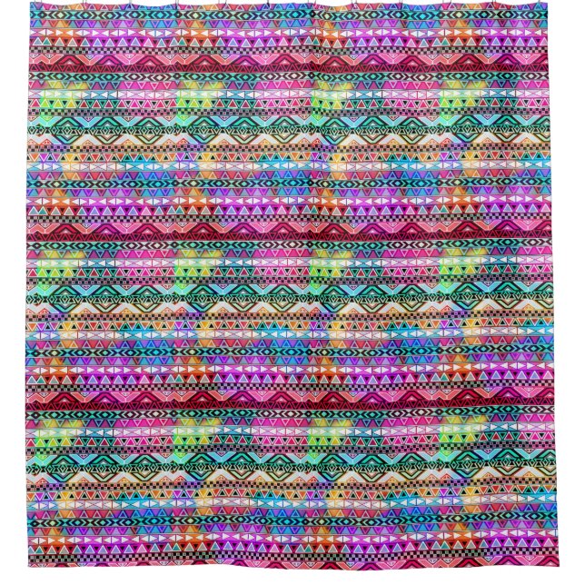 Shower Curtain/Native American Print (Front)