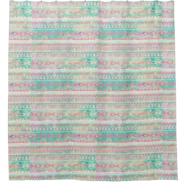 Shower Curtain/Native American Print (Front)