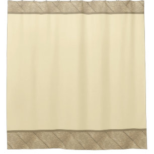  Shower Curtain Ochre gold, water look border