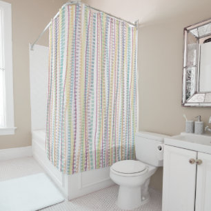 Shower Curtain/Pastel colours-stripes
