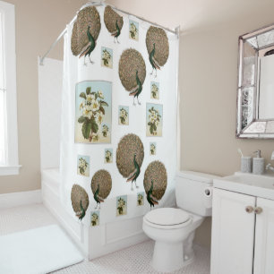 Shower curtain Peacocks