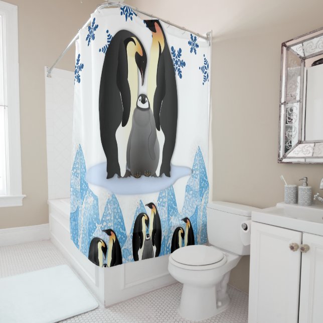Shower Curtain Penguin (In Situ)