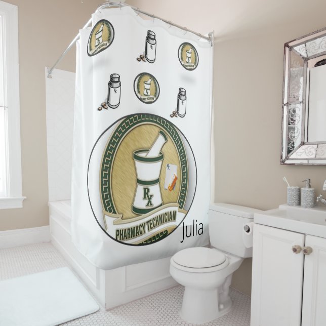 Shower Curtain Pharmacy Tech (In Situ)