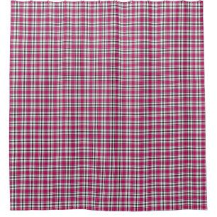 Shower Curtain Pink Plaid HAMbyWG