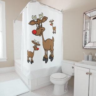 Shower Curtain Reindeer