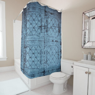Shower Curtain Rustic Tin Panel Ceiling Country We