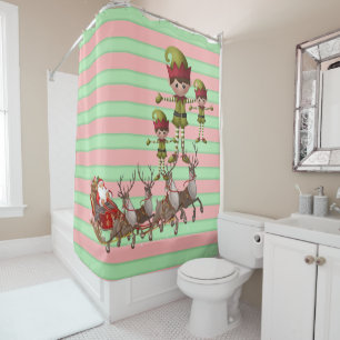 Shower Curtain Santa