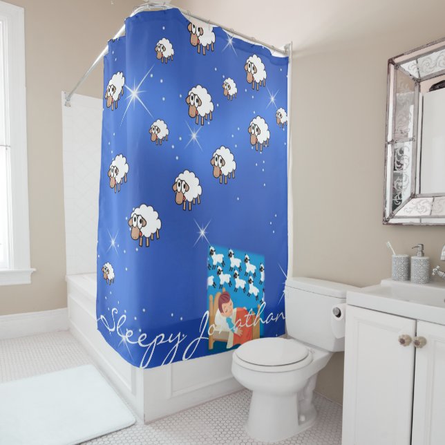Shower Curtain Sheep (In Situ)
