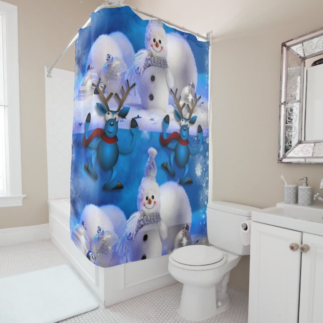 Shower Curtain Snoiwman (In Situ)