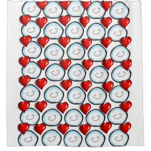 Shower curtain snowballs