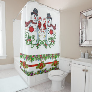 Shower Curtain Snowman