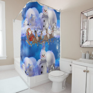 Shower Curtain Snowman