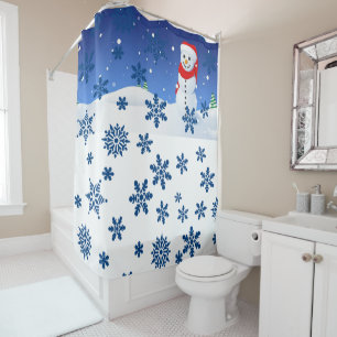 Shower Curtain Snowman