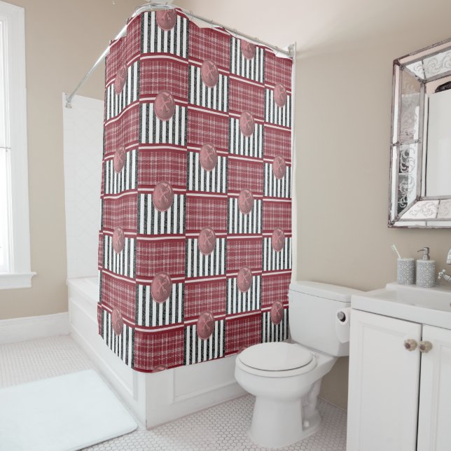 Shower Curtain Stripe (In Situ)