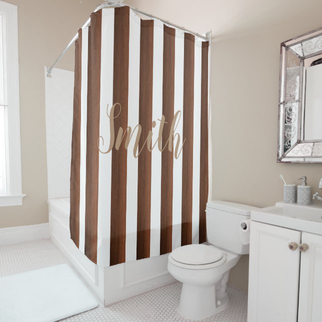 Shower Curtain Stripe (In Situ)