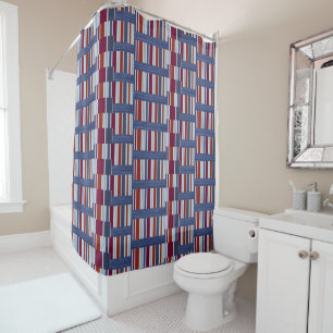 Shower Curtain Stripe Square