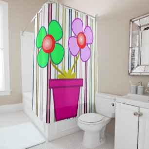 Shower curtain sunflowers