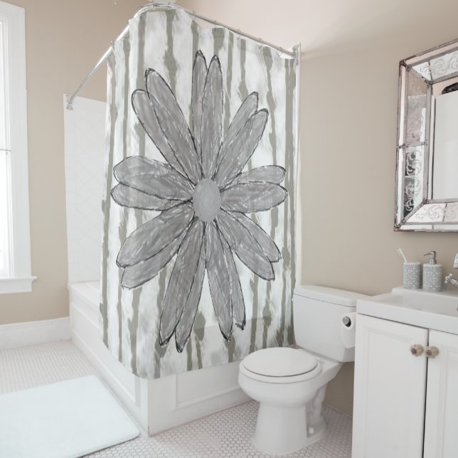 Shower curtain sunflowers (In Situ)