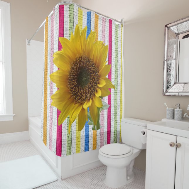 Shower curtain sunflowers (In Situ)