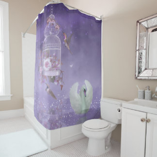 Shower Curtain, swan blue