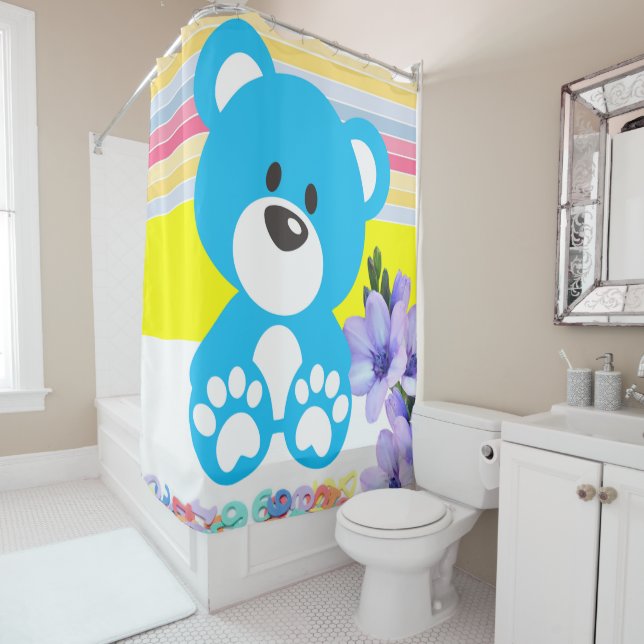 Shower Curtain Teddy Bear (In Situ)