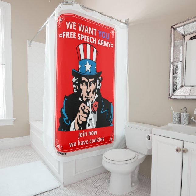 shower curtain  "UNCLE SAM" (In Situ)