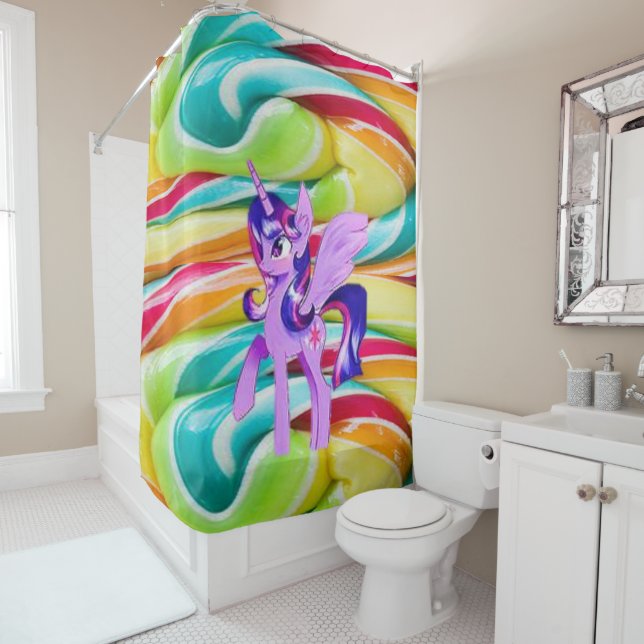 Shower Curtain Unicorn (In Situ)