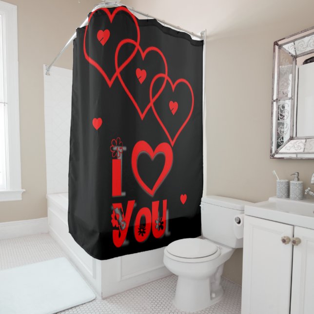 Shower curtain valentines (In Situ)