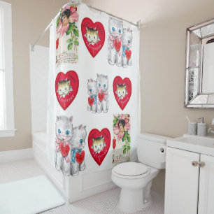 Shower curtain valentines