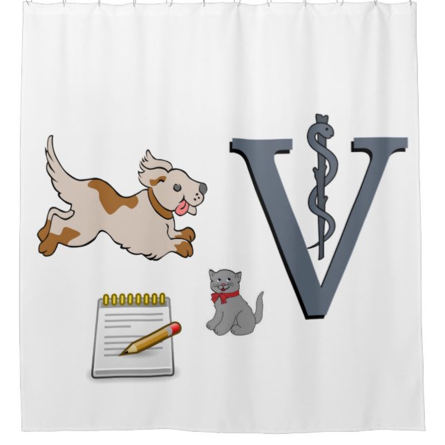 Shower Curtain Veterinarian (Front)