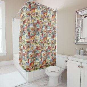 Shower Curtain Vintage Sewing