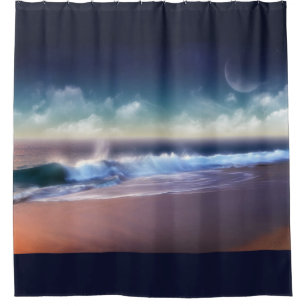 Shower Curtain/Waves on Beach