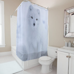 Shower Curtain White Fox