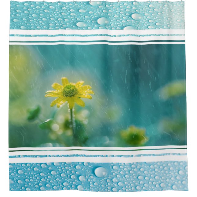 Shower Curtain/Wildflowers with Rain (Front)