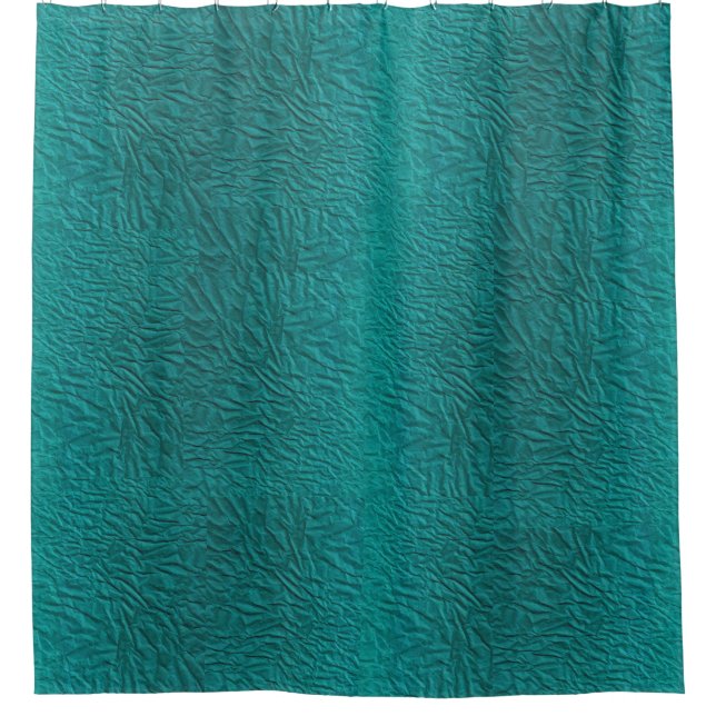 Shower Curtain with an Emerald Green Design (Front)